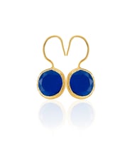 Kadir Jewellery 22 Ayar Altın Kaplama Kadın Taşlı Küpe -El İşçiliği Ve Hipoalerjenik Küpe -E01