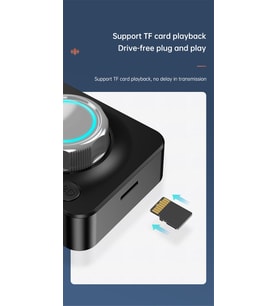 Bluetooth 5.0 Ses Alıcısı 3D Stereo Müzik Kablosuz Adaptör TF Kart RCA Araç Kiti İçin 3.5mm 3.5 AUX