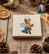 Kişiye Özel Karikatürlü Elektrik Mühendisi Bardak Altlığı Mühendisler Günü Hediyesi