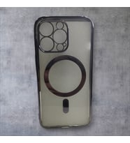iPhone 13 Pro şeffaf silikon Mor renk detaylı magsafe  özellikli Telefon Kılıfı