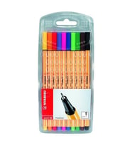 Stabilo Keçe Uçlu İnce Kalem 88 Point 0.4 MM Karışık Renk 10 LU Askılı 88