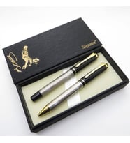 Signator® T657 Atatürk Silüeti ve İmzası Kabartmalı Kalem Seti  İsme Özel Kalem  Hediyelik Kalem (Karışık)