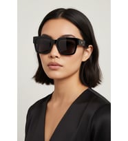 Glazento Mat Siyah Erkek Kadın Güneş Gözlüğü UV400