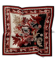 Levidor Royal Eşarp Etnik Desen Kırmızı