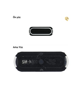 Samsung Galaxy Note 3 ile Uyumlu Home Tuşu Siyah Parmak izi butonu açma-kapama butonu açma-kapama tuşu yan güç tuşu power tuşu home tuşu touch id parmak izi sensörü