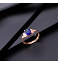 925 Ayar Gümüş Lotus Motifli Zirkon Taşlı Yüzük