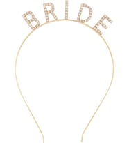 Altın Gold Renk Bekarlığa Veda Kristal Taş Bride Tacı İthal 16x10 cm
