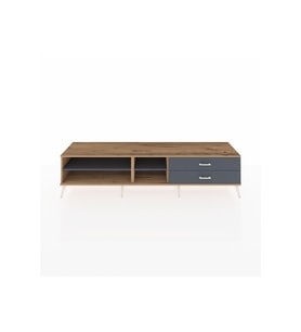 Hyperion TV Ünitesi 2 Raflı 2 Çekmeceli  220x44x51 Çam-Antrasit