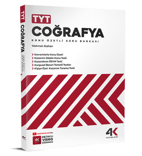 4K 2026 Tyt Coğrafya Konu Özetli Soru Bankası