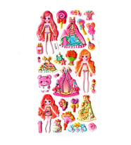 Sticker Kabartmalı Stiker Defter, Planlayıcı Etiket (limyl-028) - 17X9 cm - Prenses Giydirme Ayıcık