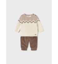 Mayoral Newborn Erkek Bebek Kazak Ve Pantolon Set Kahverengi