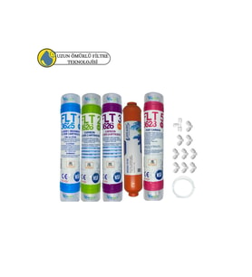 PWS Kapalı Kasa Su Arıtma Cihazları için Sertifikalı 5li mebransız 12 inç tatlandırıcılı+mineral set