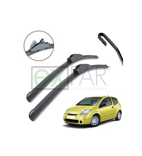 CİTROEN C2 ÖN CAM SİLECEK SÜPÜRGESİ TAKIMI 2003 - 2008 MODEL ARASI SAĞ SOL