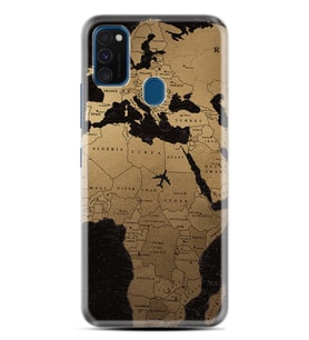 Samsung M21 M22 M23 M30 M31S M32 Kılıf Desenli Silikon Map Planet 1656