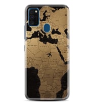Samsung M21 M22 M23 M30 M31S M32 Kılıf Desenli Silikon Map Planet 1656