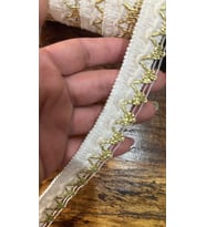 ALTIN SARISI VARAKLI ŞERİT DİKİŞ GİYİM APLİKE EN 2 CM (1 METRE )