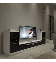 Decoraktiv Trendstyle On2 Mdf Tv Ünitesi Tv Sehpası - Beyaz Siyah (Siyah - Beyaz)