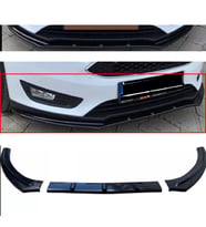 Ford Focus Mk3 Mk3.5 Ön Lip Parlak Siyah 3 Prç Kırılmaya Dayanıklı ABS
