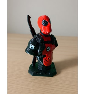 Deadpool Büst Figür - 3D Baskı Marvel Karakter Biblo Dekoratif Obje (12 cm)