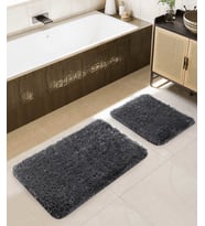 Koza Home Douro Shaggy Banyo Paspası Füme Kaydırmaz Taban
