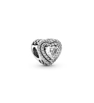 Işıltılı Hizalandırılmış Kalpler Charm