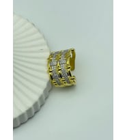 Çelik Gold Taşlı Ayarlanabilir Yüzük - 25yzk121