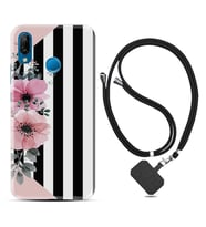 Huawei P20 Lite Mate 10 20 Lite Pro P40 Lite KılıfBoyun Askılı Silikon Flowers 4 1390