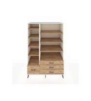Kronos Dolap 9 Raflı 4 Çekmeceli  132x59x195 Aytaşı-Çam/Çam