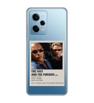 Redmi Note 12 Pro 5G Uyumlu Hızlı ve Öfkeli Minimalist Poster Desenli Şeffaf Telefon Kılıfı