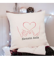 Sevgili Çift ( Sensiz Asla ) Tasarımlı Yastık