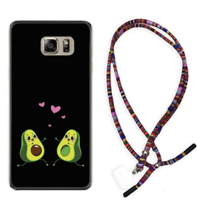 Samsung S7 Edge S20 Fe Plus Ultra S21 S22 Kılıf Boyun Asklı Rasta Silikon Aşık Avokadolar 1642
