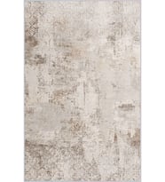 Eliana Home Baskılı, Yıkanabilir Kaymaz Taban Salon Halısı LNA1643-HT948 100x150 cm (Bej)