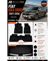 FİAT EGEA CROSS 2021-2026 Araca Özel 3D Paspas + 3D Bagaj Havuzu