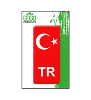 TÜRK BAYRAĞI 4 (4X9CM) TEKLİ DAMLA ETİKET (DE004)
