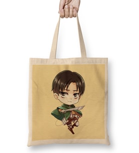 Attack On Titan Chibi Levi 01 Bez Çanta Uzun Saplı