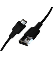 USB Hızlı Şarj Kablosu (Siyah + Siyah Uç) (120 CM)