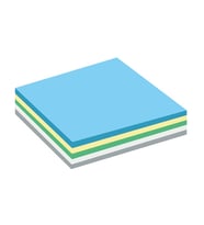 Kraf Yapışkanlı Şeffaf Not Kağıdı 76x76 mm 100 yp Karışık Renkli 