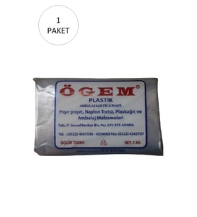 Bakkaliye Naylon Torba Üçlük 26x45 cm 1 kg 1 Paket (Takriben 135 Adet)