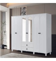 BOHEM MDF 6 KAPILI DOLAP BEYAZ