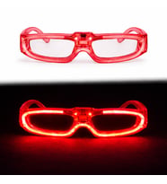 Kırmızı LED Işıklı Parti Gözlüğü 3 Modlu – Glow & Gece Eğlence Gözlüğü