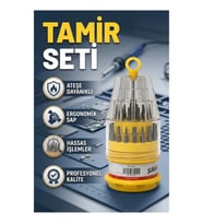 Profesyonel Elektronik Tamir Tornavida Seti Ateşe Dayanıklı Ergonomik Saplı Hassas Bakım Seti