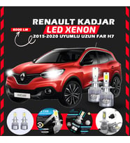 Renault Kadjar 2015-2020 Uzun Far Uyumlu Şimşek Etkili Led Xenon Performance Series H7