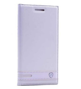 Zore Vibe S1 ile Uyumlu Elite Serisi Kapaklı Kılıf Beyaz