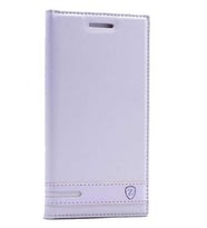 Zore Vibe S1 ile Uyumlu Elite Serisi Kapaklı Kılıf Beyaz