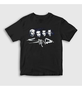 Presmono Unisex Çocuk Siyah Band Staind T-Shirt 429542tt
