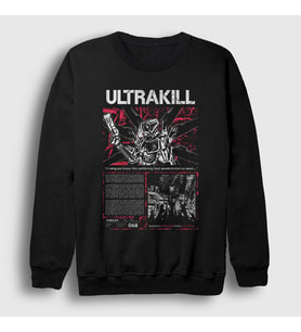 Presmono Unisex Siyah Poster V1 Ultrakill Sweatshirt 529191tt