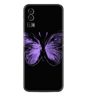 General Mobile GM 23 Kılıf Resimli Desenli Silikon Platinium Series Black Butterfly 1879