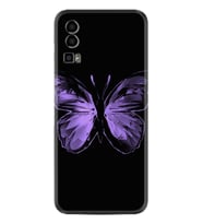 General Mobile GM 23 Kılıf Resimli Desenli Silikon Platinium Series Black Butterfly 1879