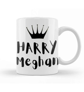 Meghan And PRINCE HARRY Kupa Bardak Porselen