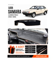 LADA SAMARA KARBİRATÖRLÜ (1984-1999) Uyumlu Torpido Örtüsü Torpido Kılıfı - Siyah Bej